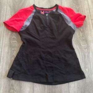 Urbane ultimate Women's Black and Red scrub Top